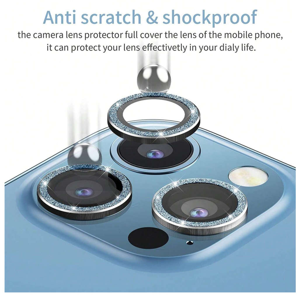 IPhone Baby Blue Diamond Camera Lens Protector (See Description)