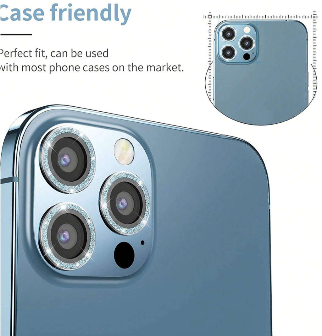 IPhone Baby Blue Diamond Camera Lens Protector (See Description)