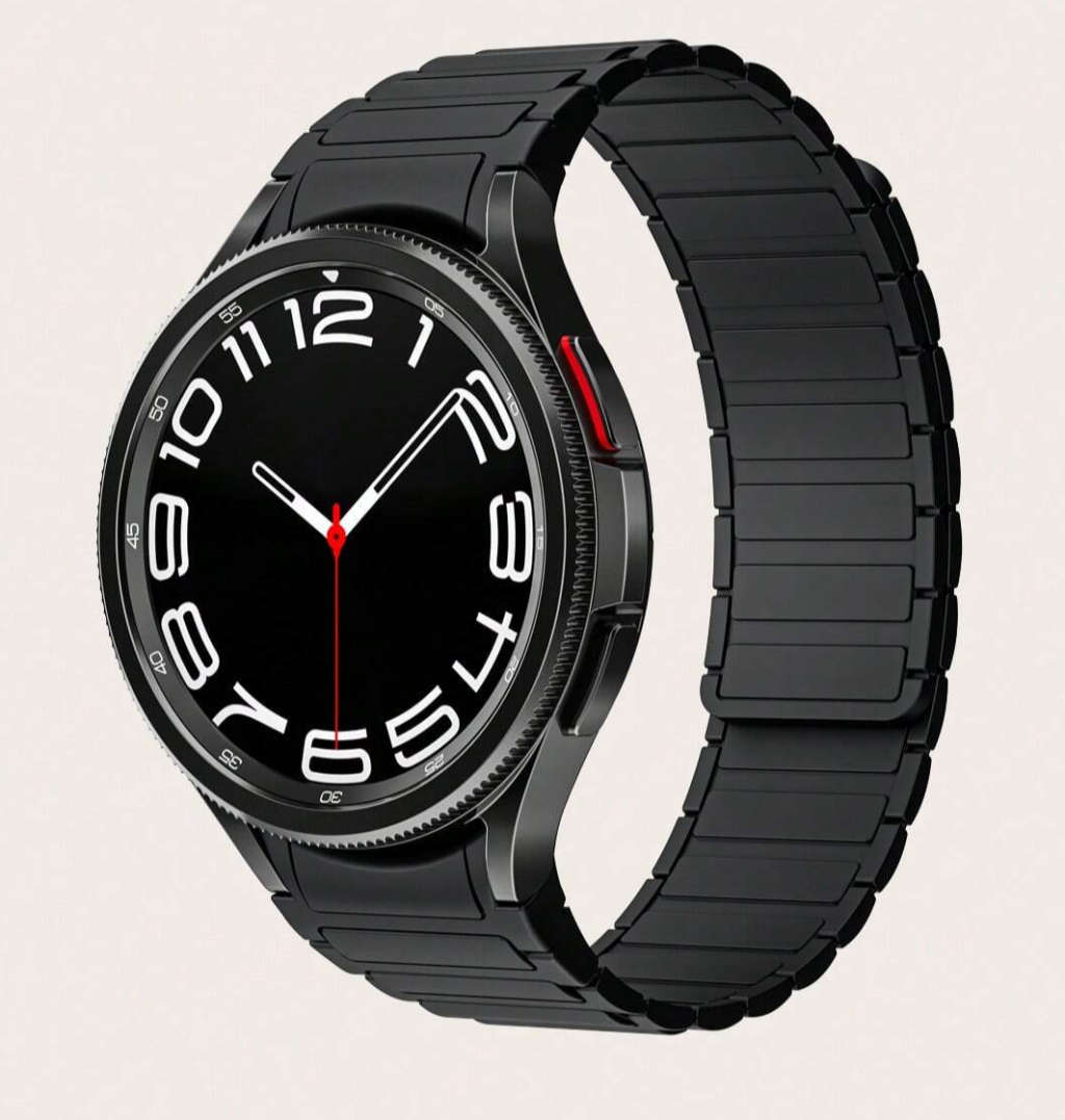 Black Magnetic Silicone Strap for Samsung Galaxy Watch