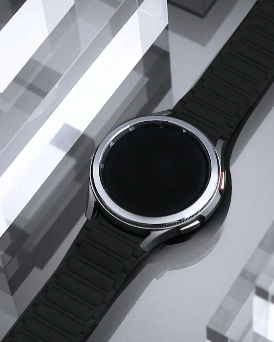 Black Magnetic Silicone Strap for Samsung Galaxy Watch