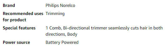 Philips Body Groomer ***Display Stock***