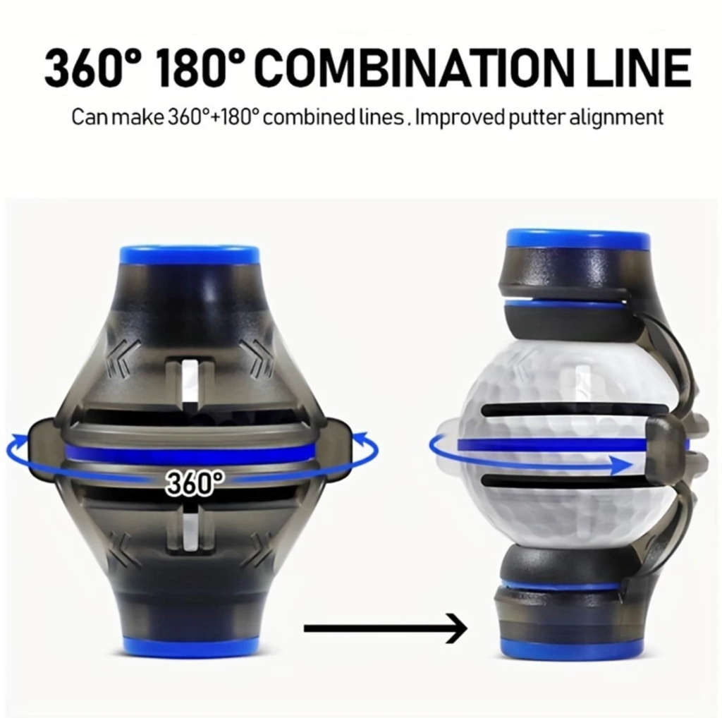 360 Degree Triple 3-Line Golf Ball Marker