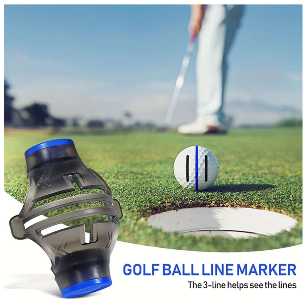 360 Degree Triple 3-Line Golf Ball Marker