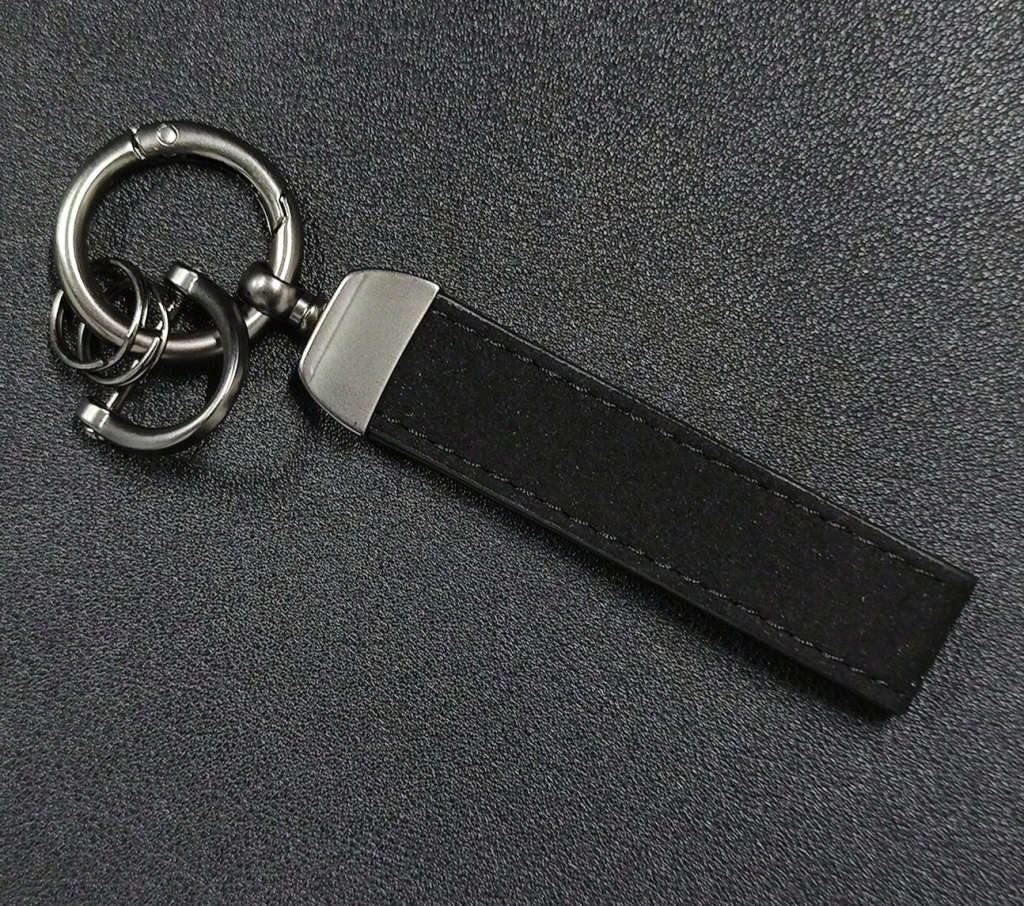Leather Keychain with Ring Holder
