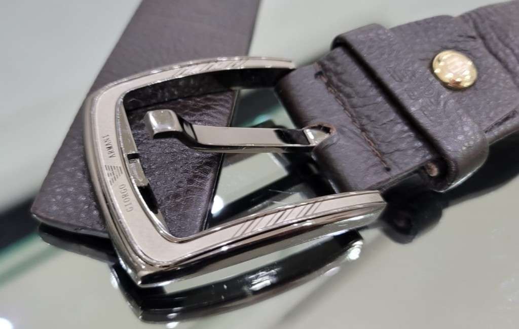 GIORGIO ARMANI Brown Leather Belt