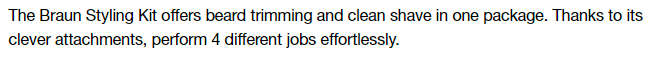 Braun Wireless Styling Trimmer