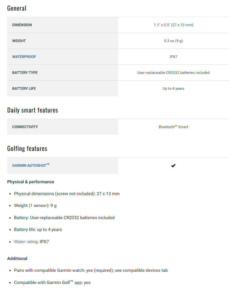 ***GOLF*** Garmin Approach CT10 Sensors  x  14