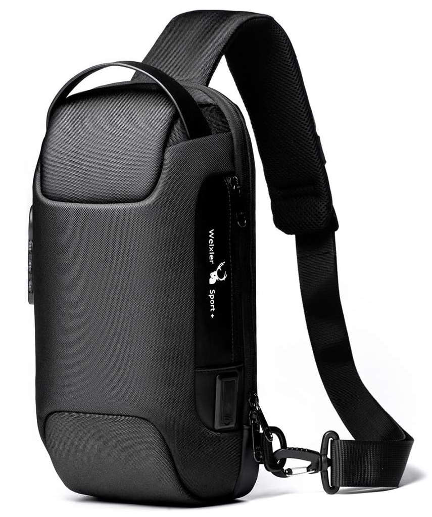 WEIXIER Anti Theft, Waterproof Sling Bag - Black ***Bought in Qatar***