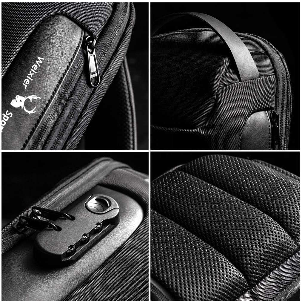 WEIXIER Anti Theft, Waterproof Sling Bag - Black ***Bought in Qatar***