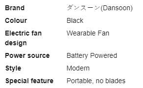 Cordless FLEX Bladeless Neck Fan ***Black***