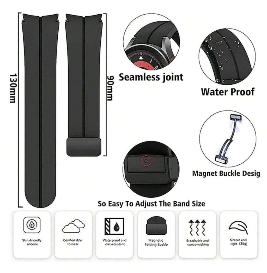 Samsung Watch 6 Magnetic Clasp Strap (Navy Blue)