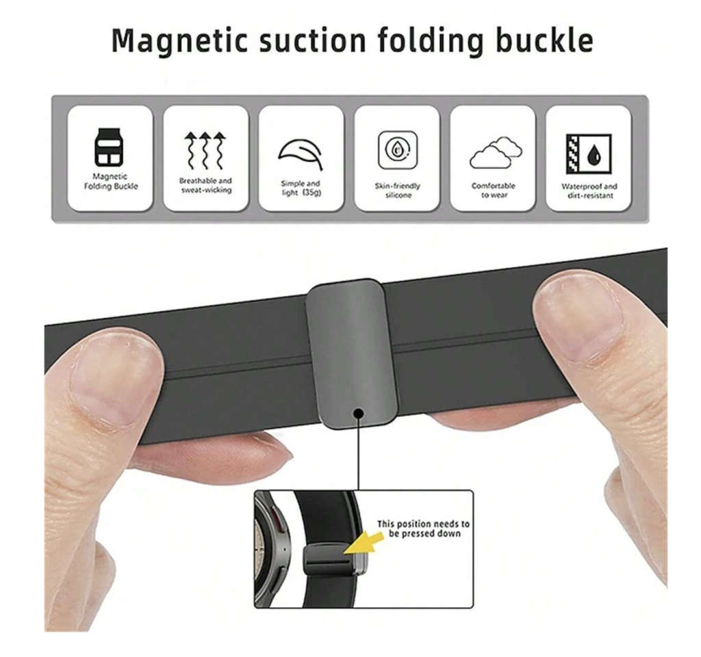 Samsung Watch 6 Magnetic Clasp Strap (Navy Blue)