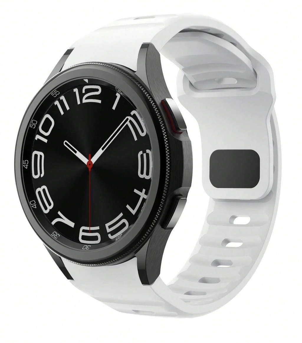 Samsung Watch 6 Wave Buckle Strap (WHITE)
