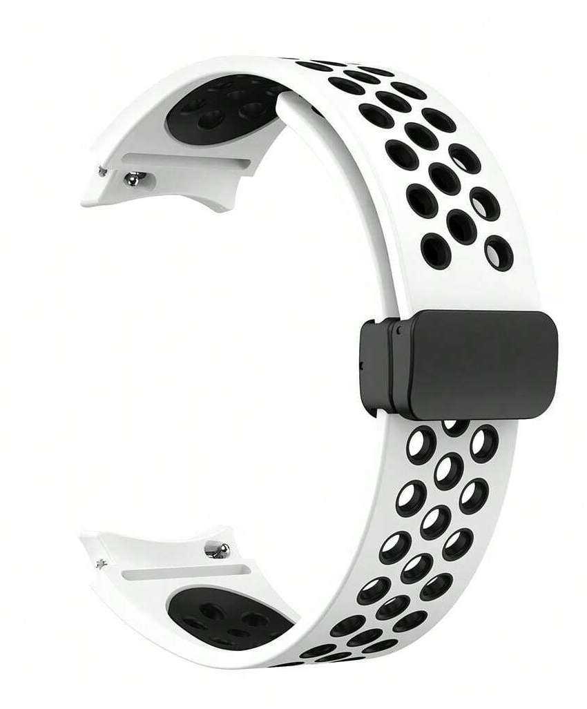 Samsung Watch 6 Magnetic Clasp Strap (White/Black)