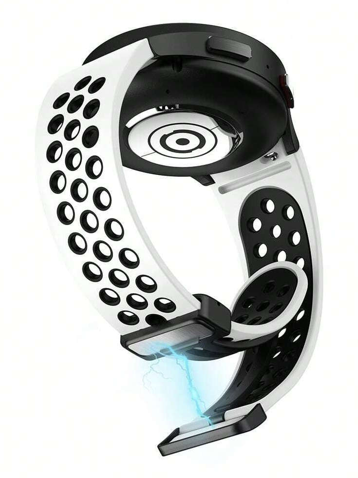 Samsung Watch 6 Magnetic Clasp Strap (White/Black)