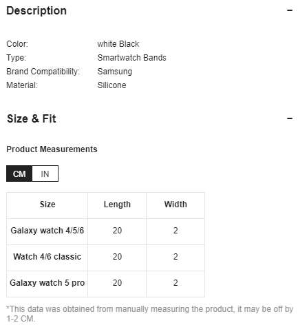 Samsung Watch 6 Magnetic Clasp Strap (White/Black)