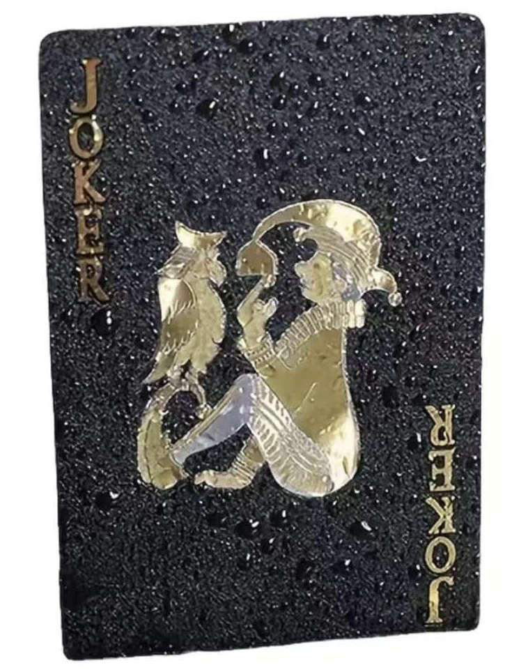 Casino Grade 24k Foil Waterproof Playing Cards (Black)