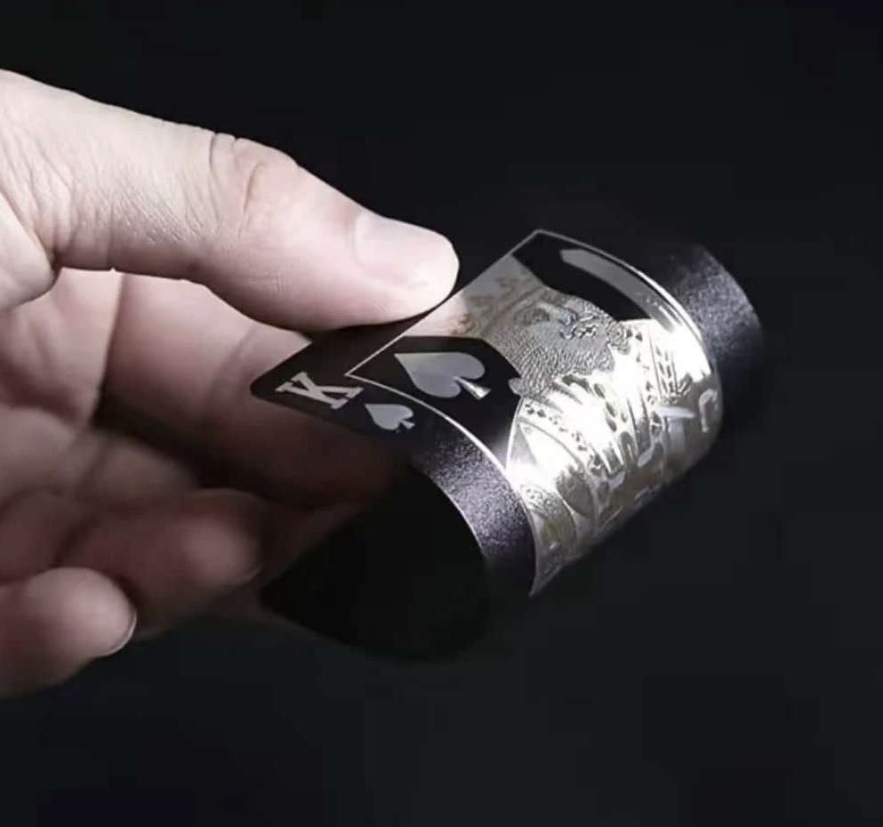 Casino Grade 24k Foil Waterproof Playing Cards (Black)