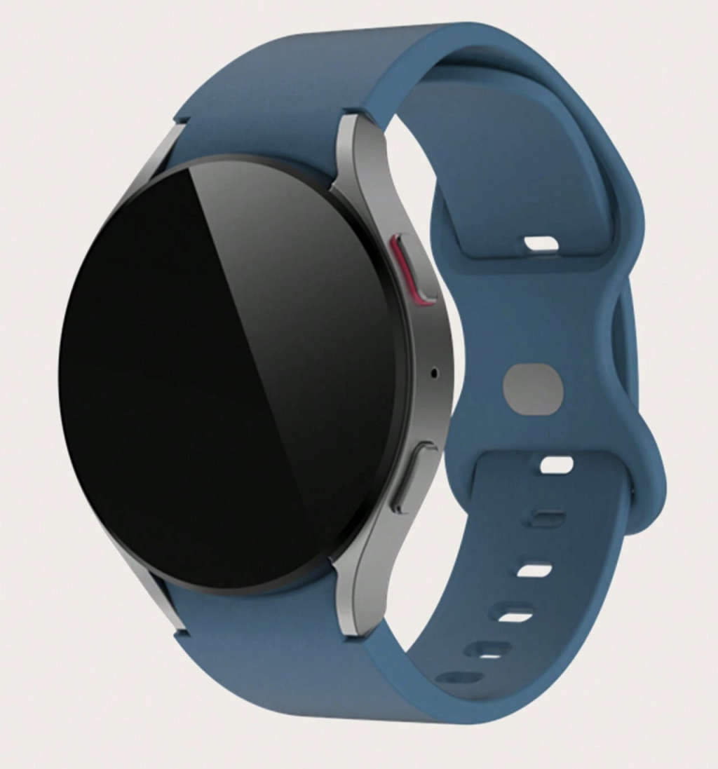 Samsung Watch 6 Butterfly Buckle Silicone Strap (Deep Sea Blue)