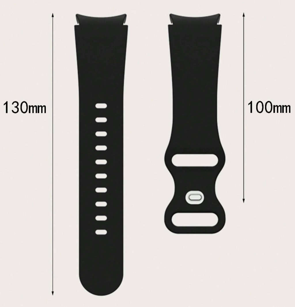 Samsung Watch 6 Butterfly Buckle Silicone Strap (Black)