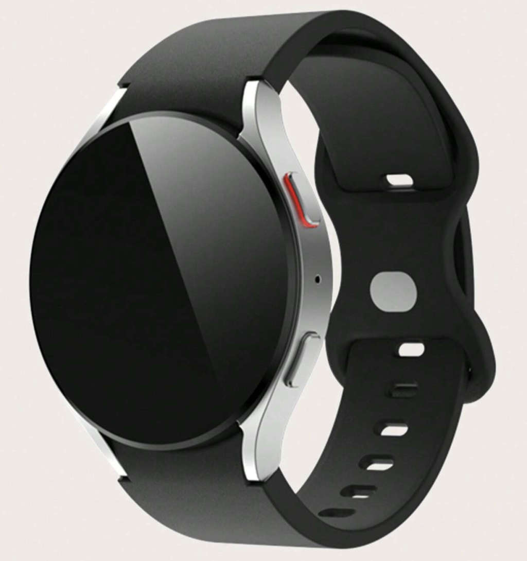 Samsung Watch 6 Butterfly Buckle Silicone Strap (Black)