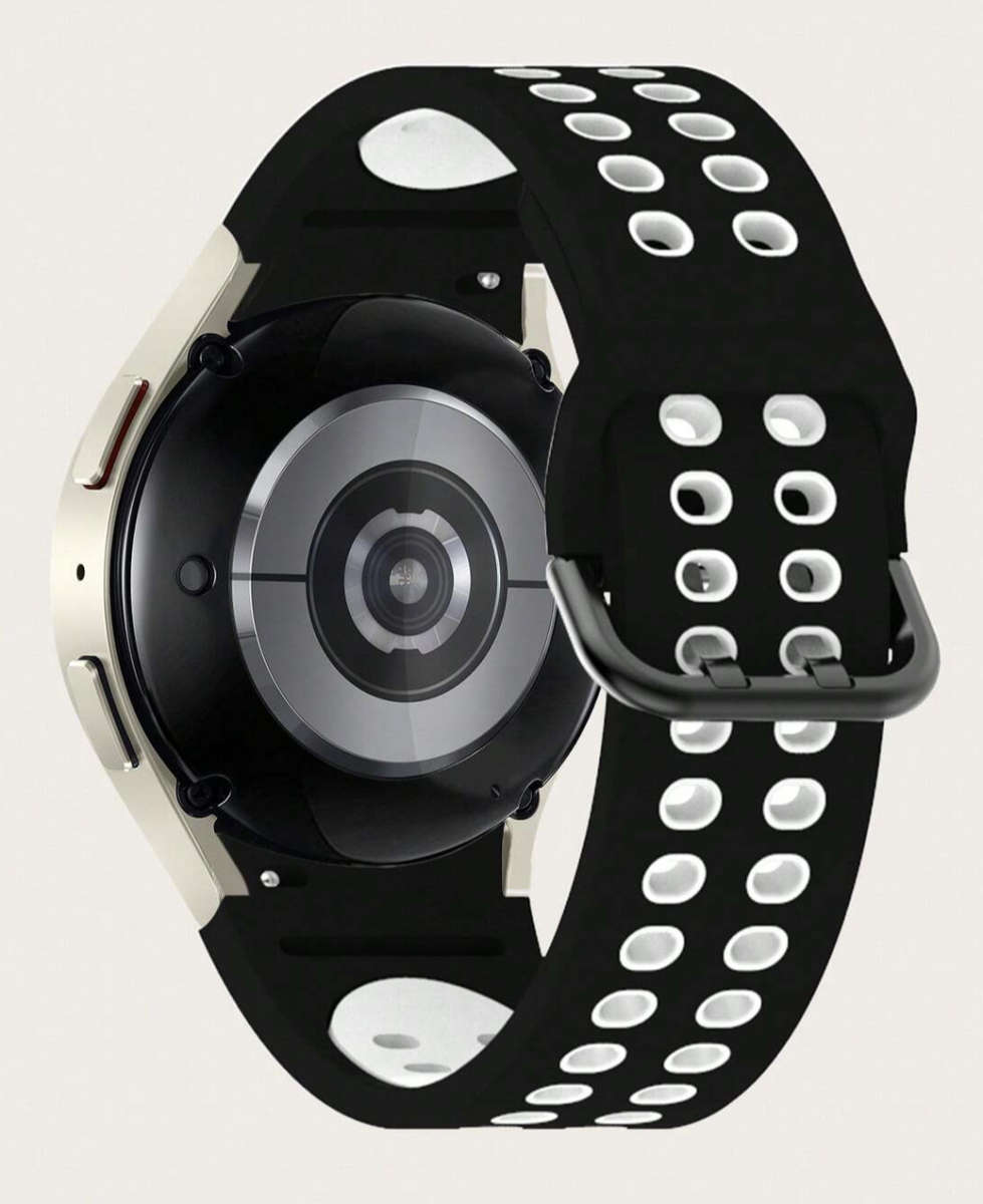 Samsung Watch 6 Buckle Two Colour Strap (Black/White)