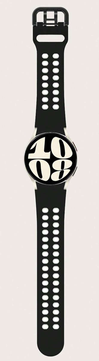 Samsung Watch 6 Buckle Two Colour Strap (Black/White)