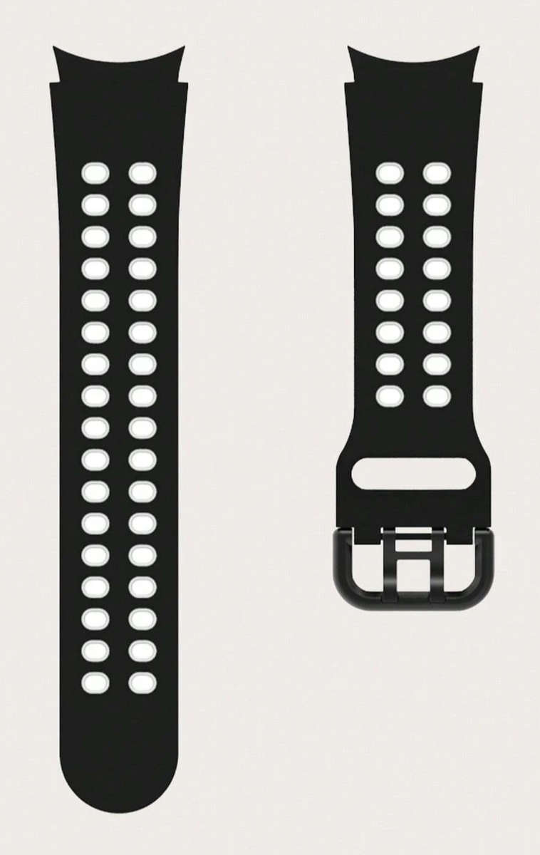 Samsung Watch 6 Buckle Two Colour Strap (Black/White)