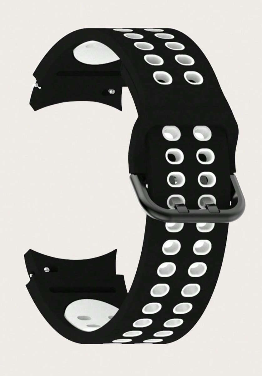 Samsung Watch 6 Buckle Two Colour Strap (Black/White)