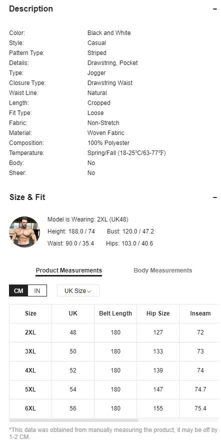 Mens Striped Print Drawstring Pants