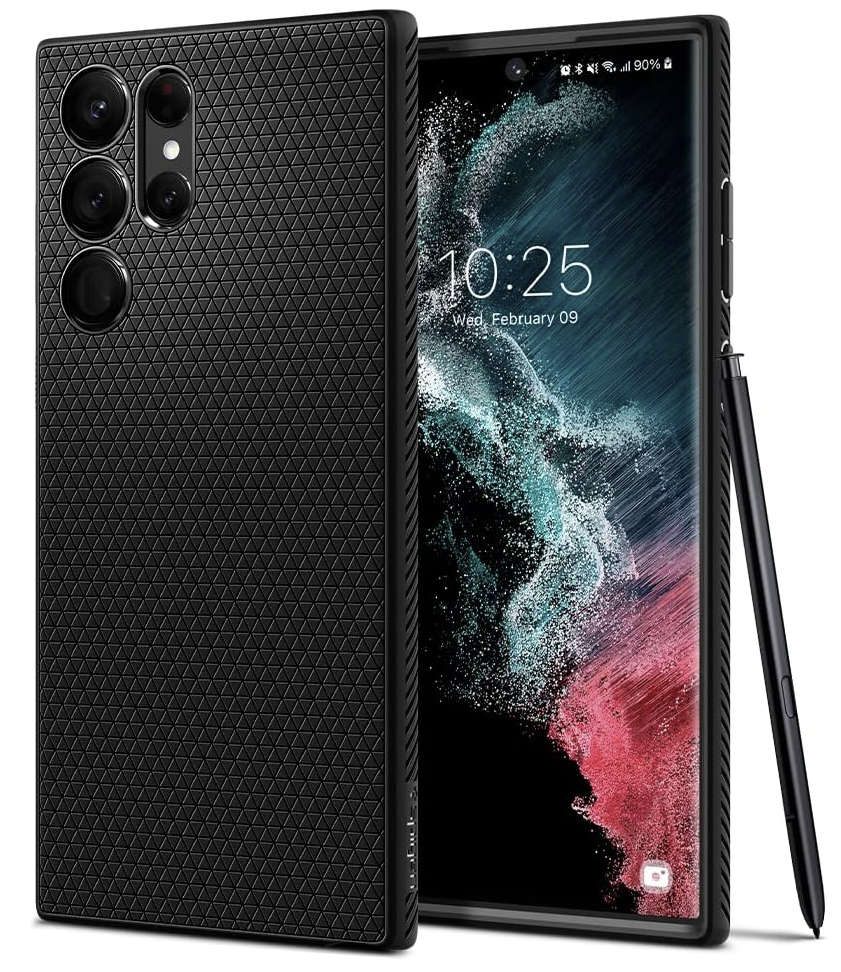 Spigen Liquid Air designed for Samsung Galaxy S22 ULTRA - Matte Black