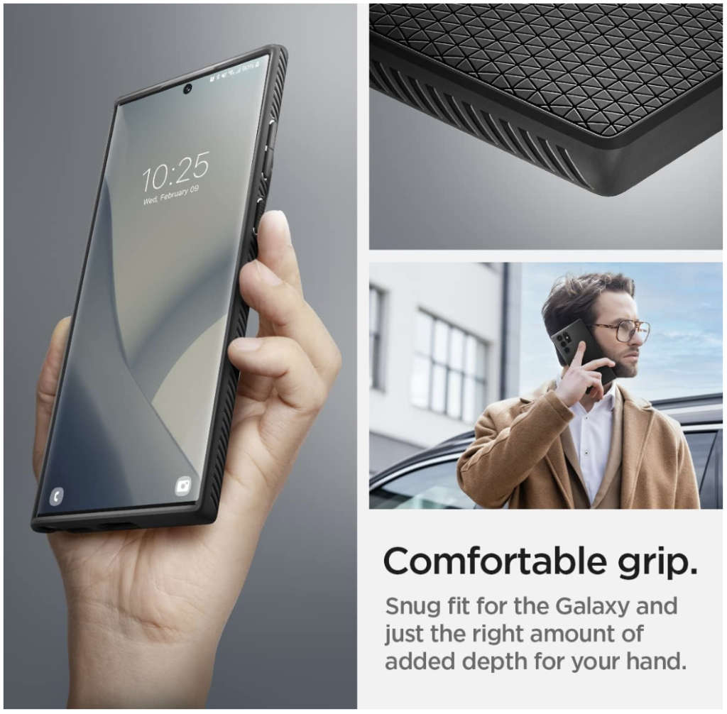 Spigen Liquid Air designed for Samsung Galaxy S22 ULTRA - Matte Black