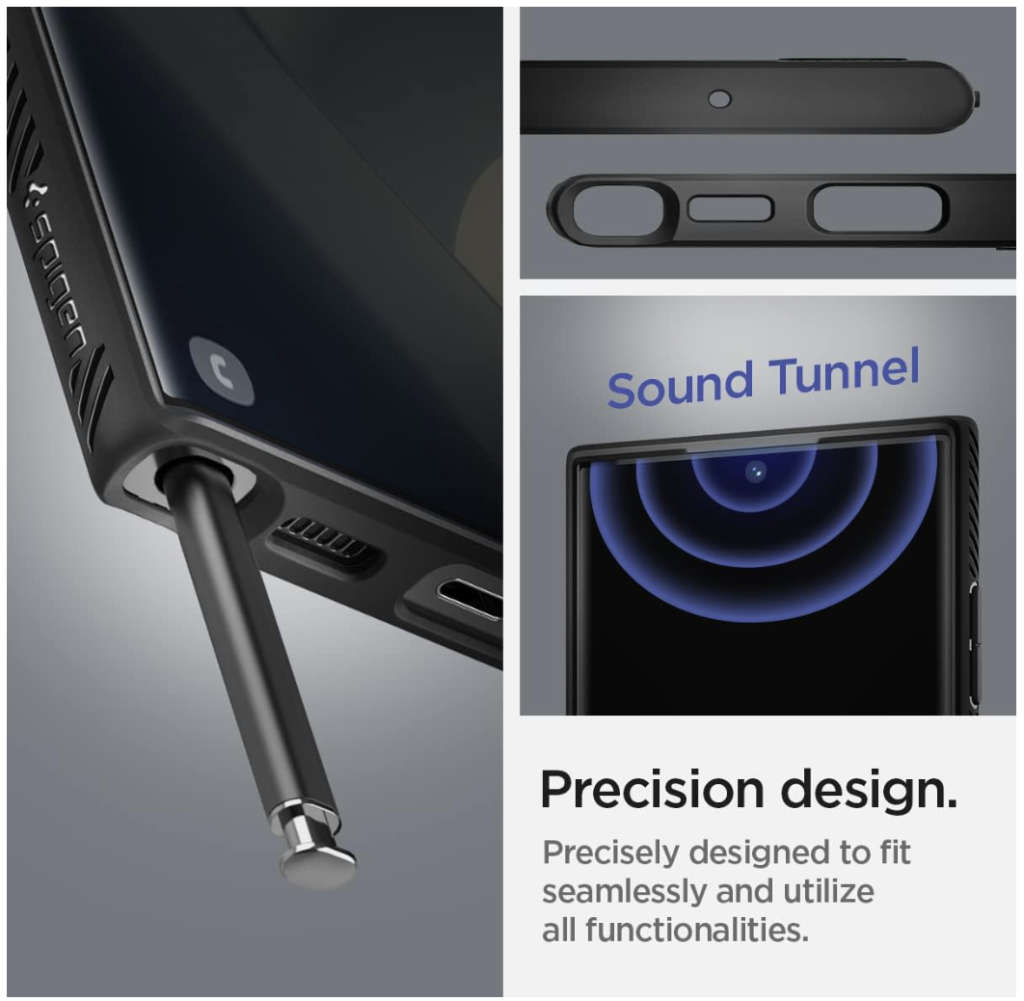 Spigen Liquid Air designed for Samsung Galaxy S22 ULTRA - Matte Black