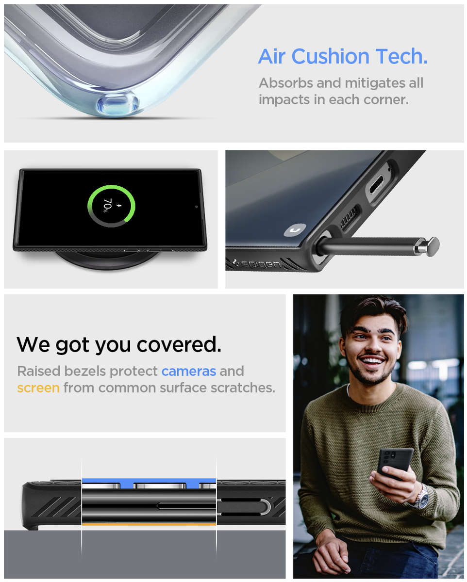 Spigen Liquid Air designed for Samsung Galaxy S22 ULTRA - Matte Black