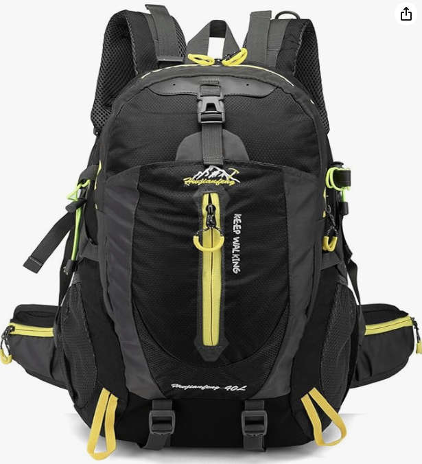 40L Unisex Water Resistant Travel / Hiking Backpack