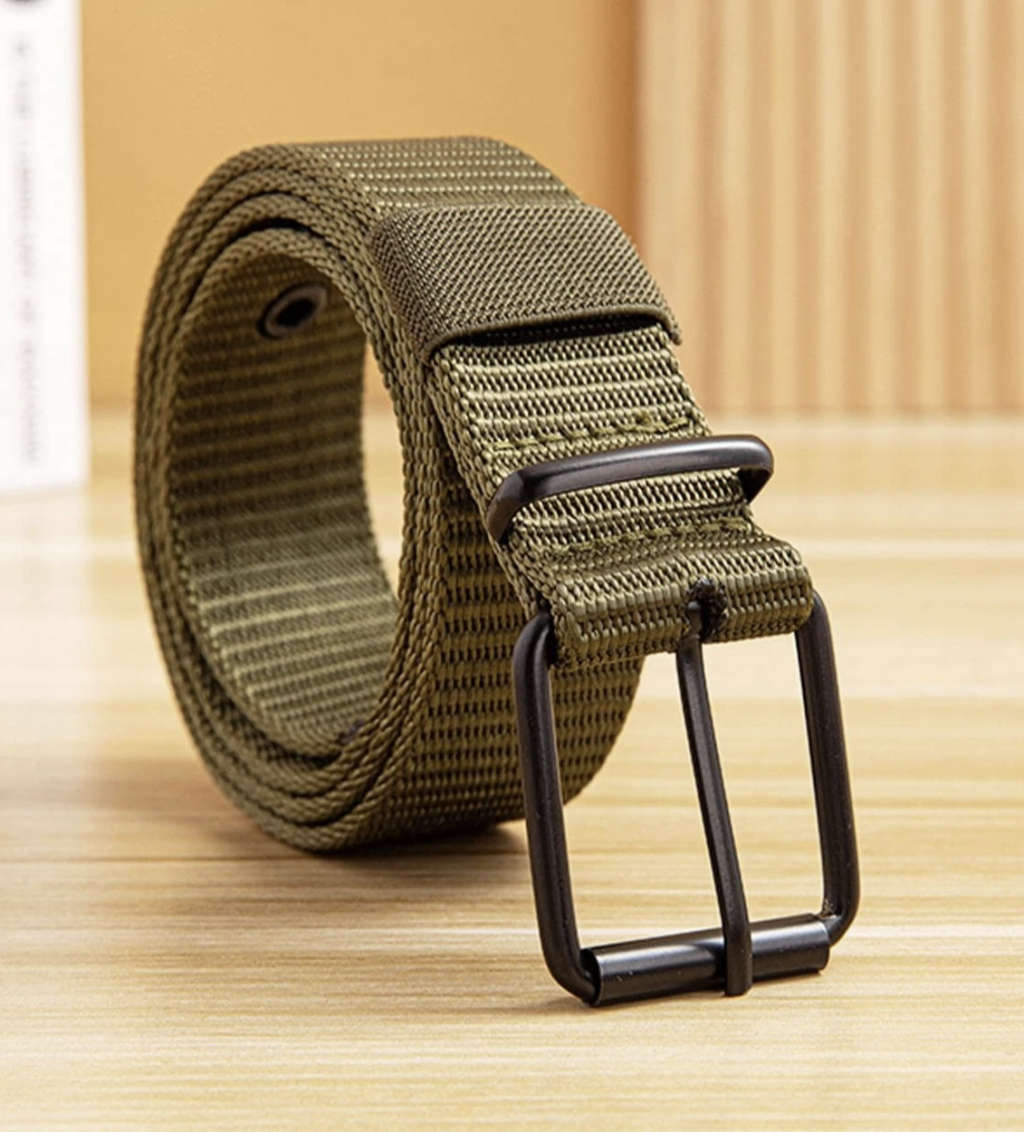 Army Green Webbed Canvas Belt