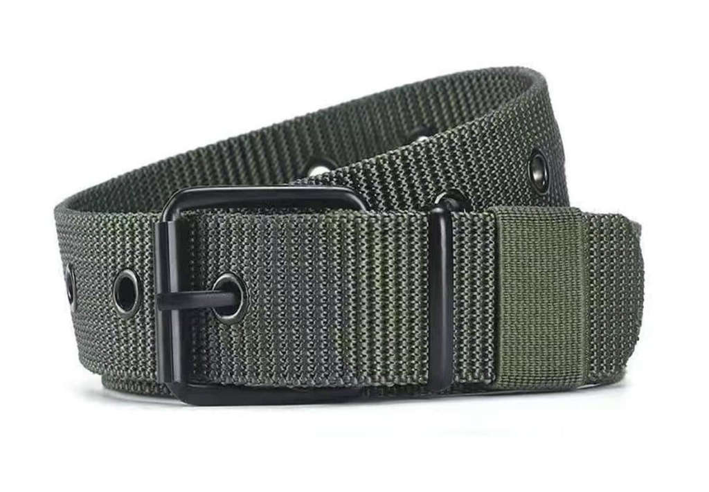 Army Green Webbed Canvas Belt