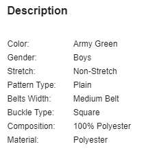 Army Green Webbed Canvas Belt