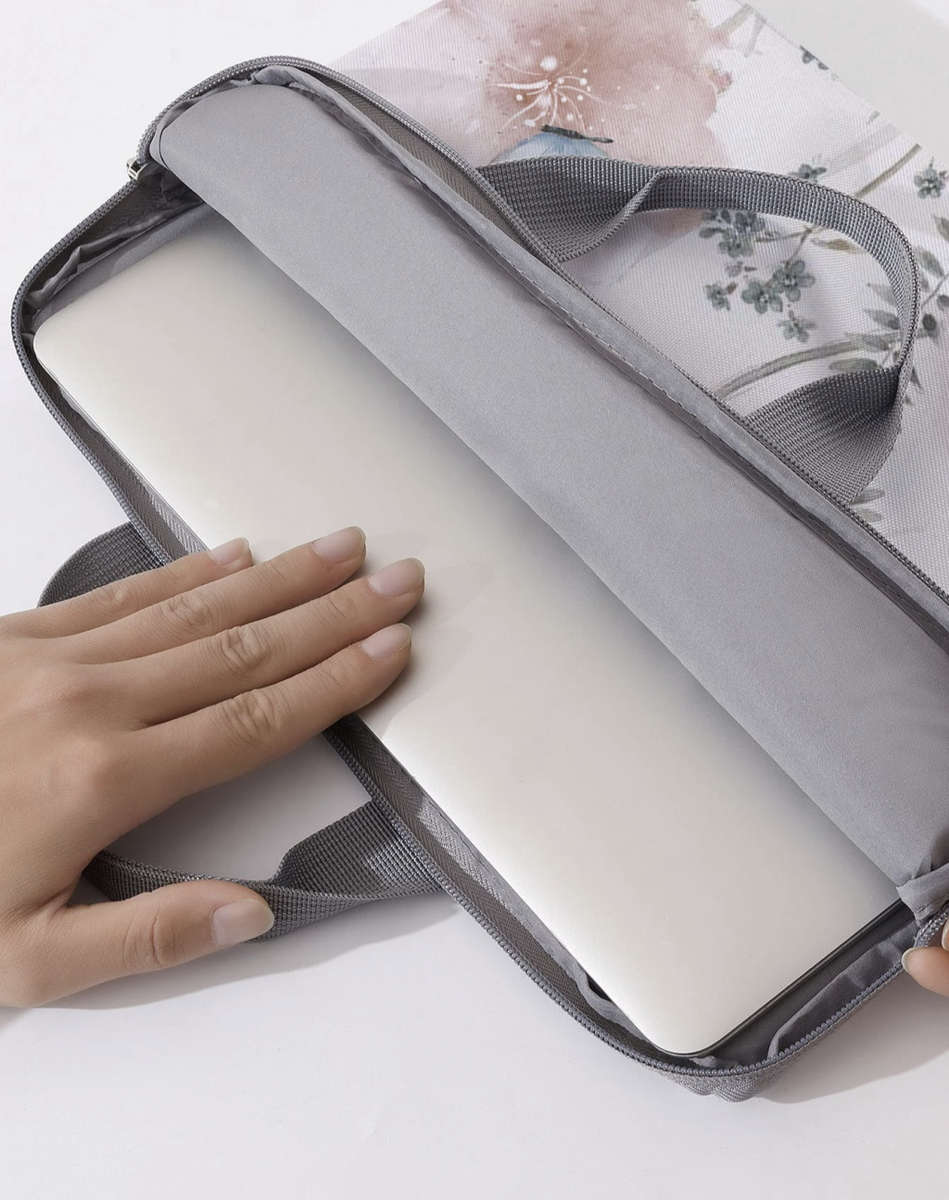 Flower & Butterfly 3D Print Laptop Bag