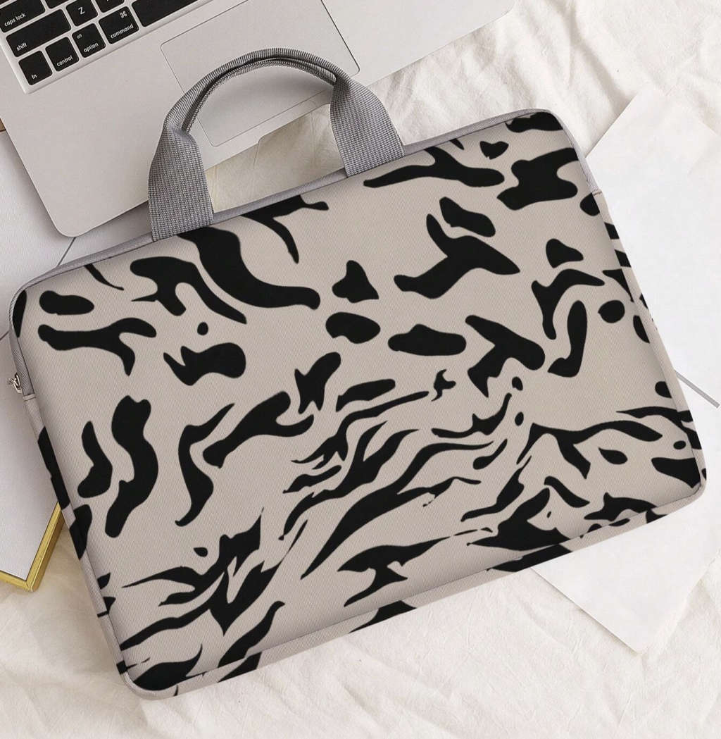 Zebra Striped Laptop Bag
