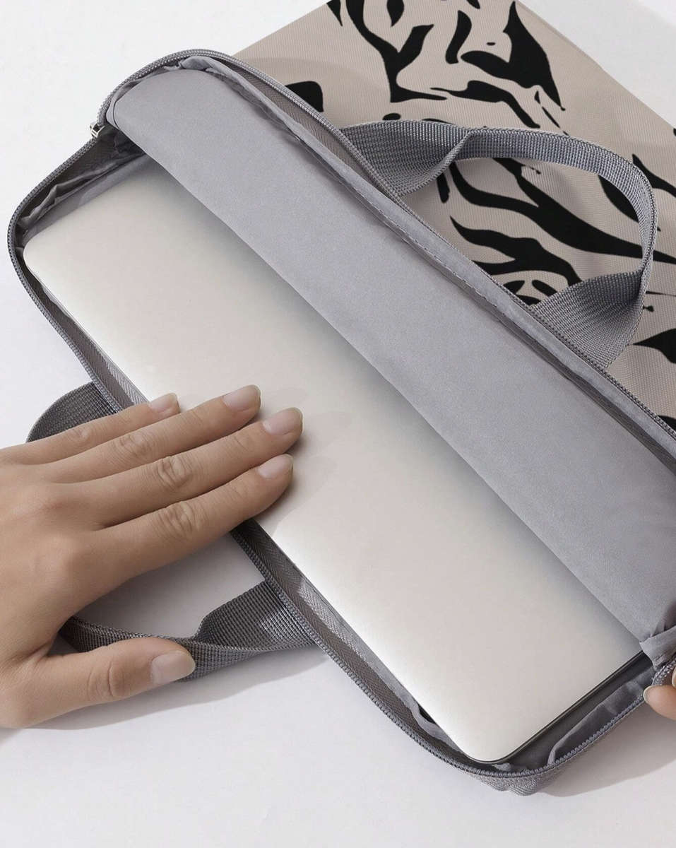 Zebra Striped Laptop Bag