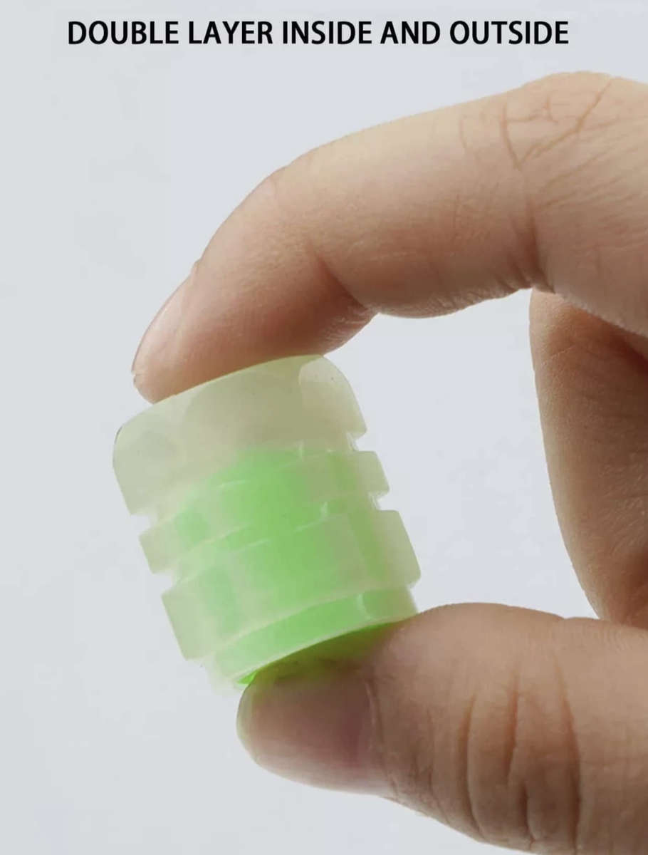 Glow-in-the-Dark Tyre Valve Caps