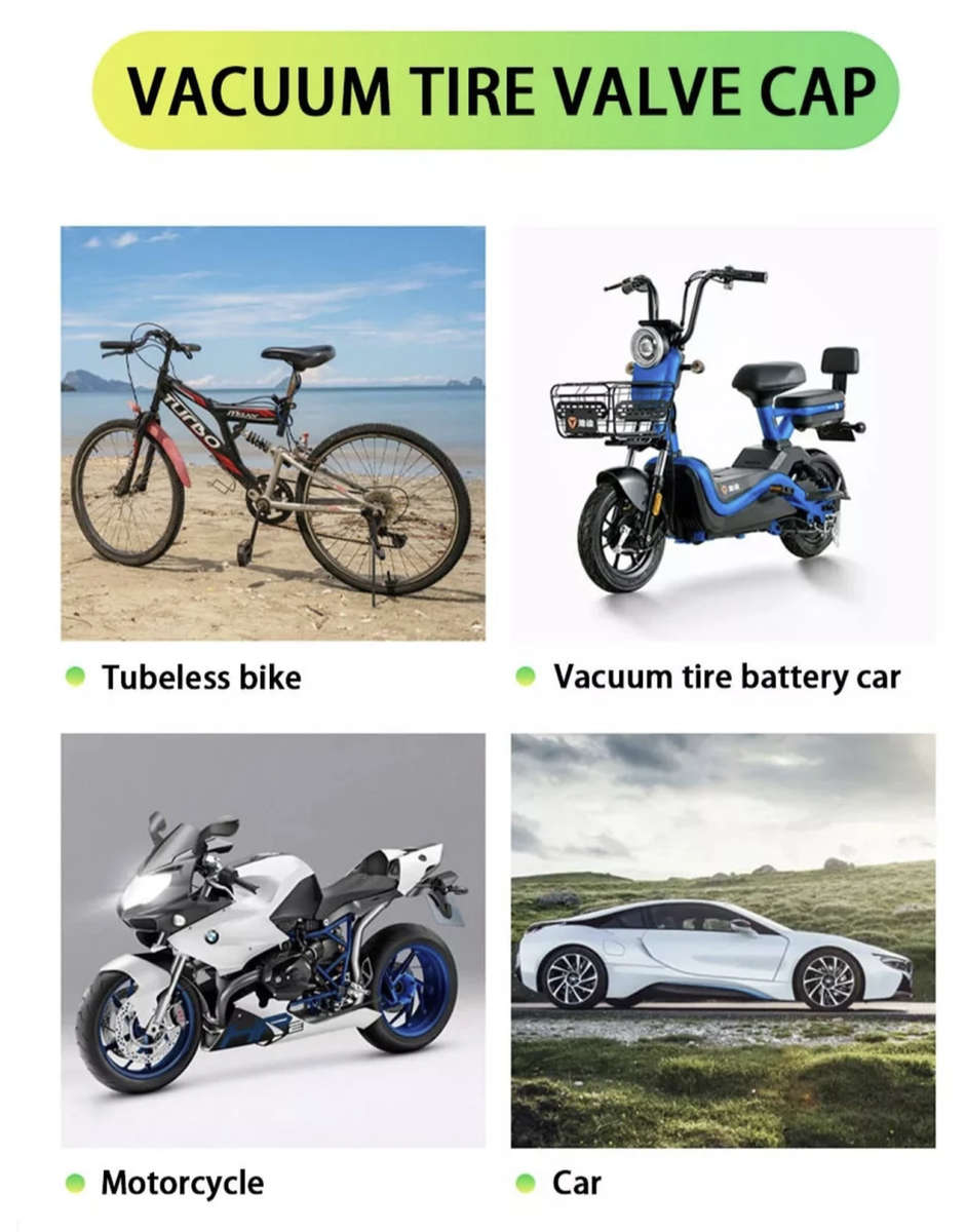 Glow-in-the-Dark Tyre Valve Caps