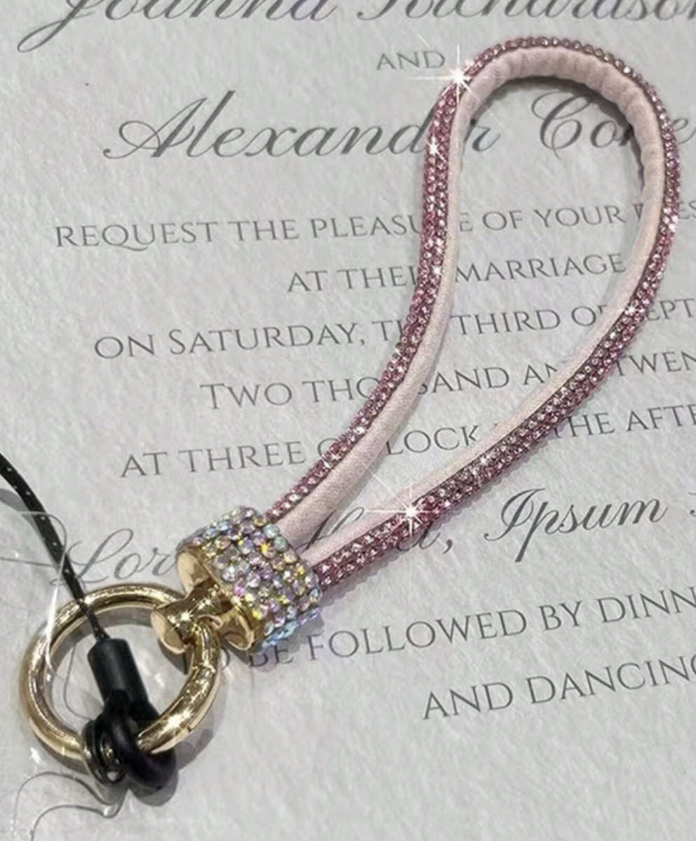 Pink Bling Keychain / Phone Lanyard