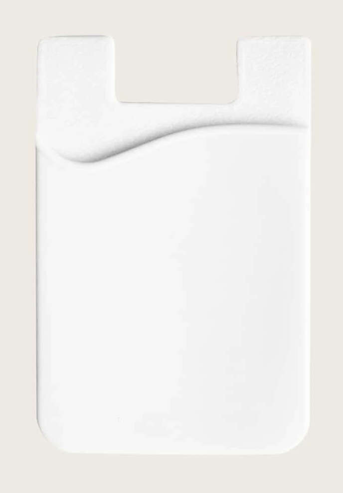 2 card Adhesive Cellphone Card Holder (White)