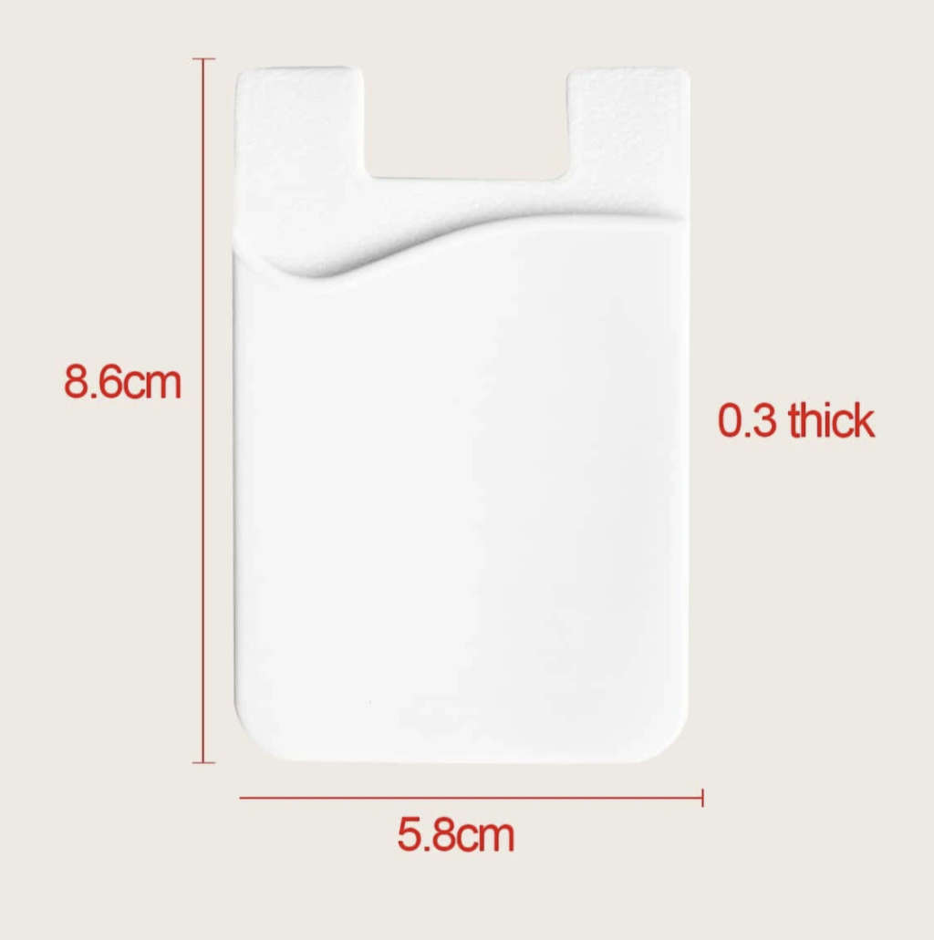 2 card Adhesive Cellphone Card Holder (White)