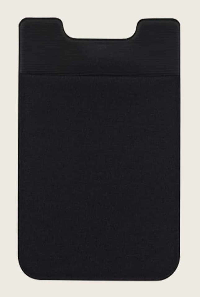 2 card Adhesive Cellphone Card Holder (Black)