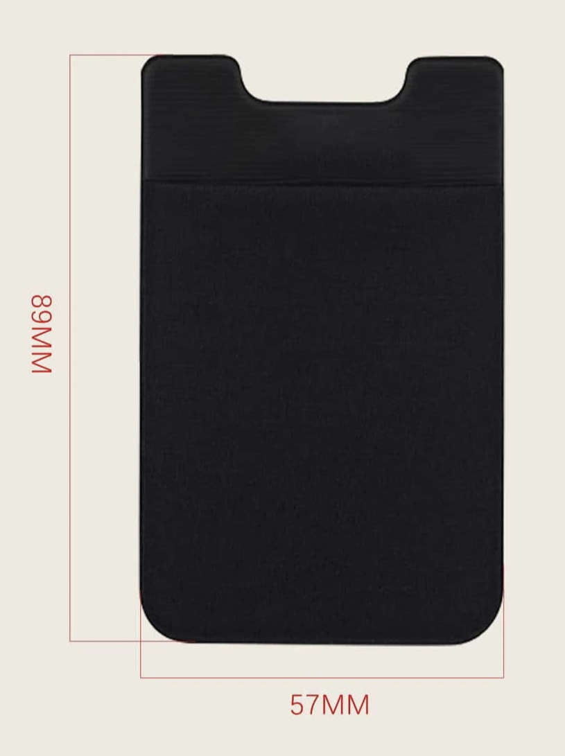 2 card Adhesive Cellphone Card Holder (Black)