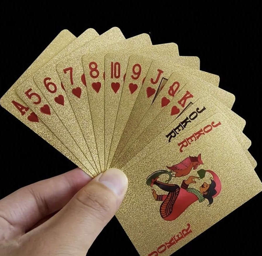Gold Waterproof Playing Cards - Casino Grade