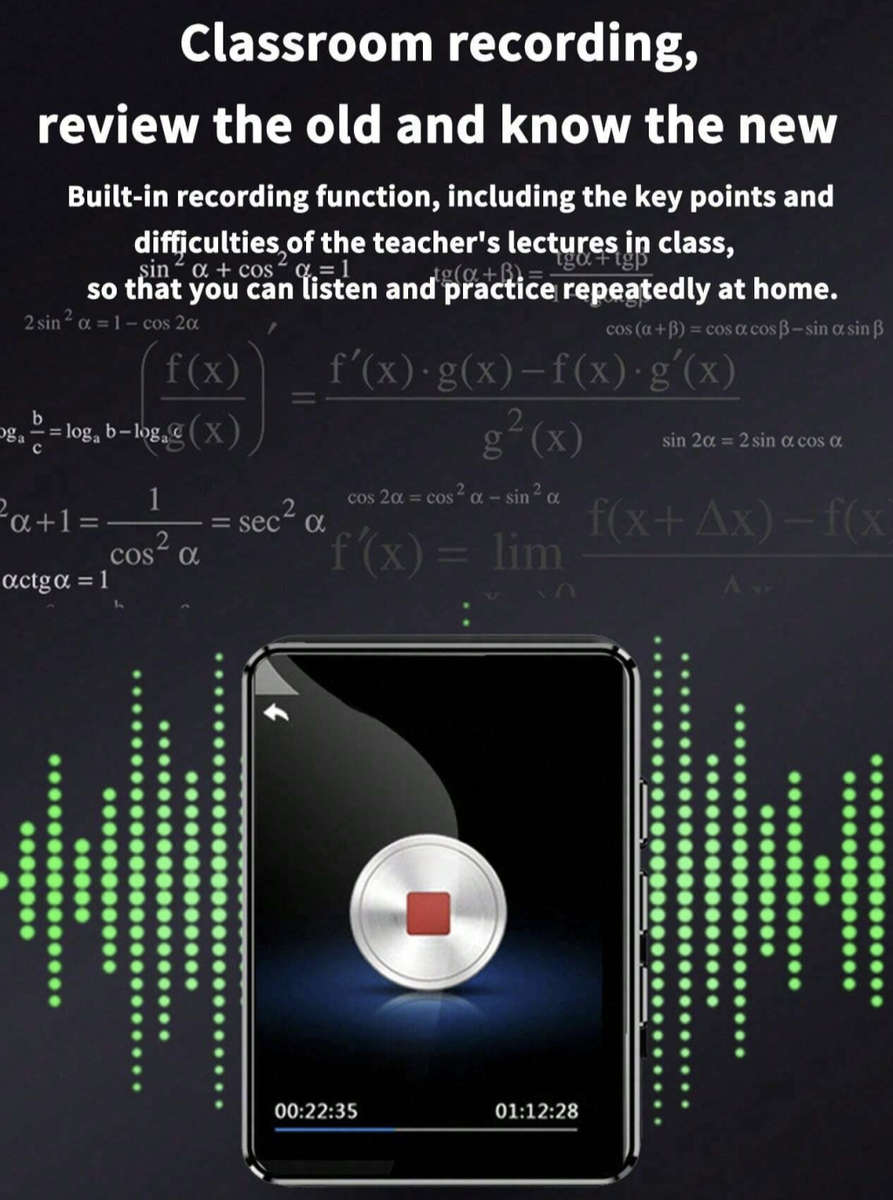 Mp3/Mp4 Player, FM Radio, Voice Recorder, 1.8 Inch Color Screen, Micro Sd Card slot, E-Book Reader